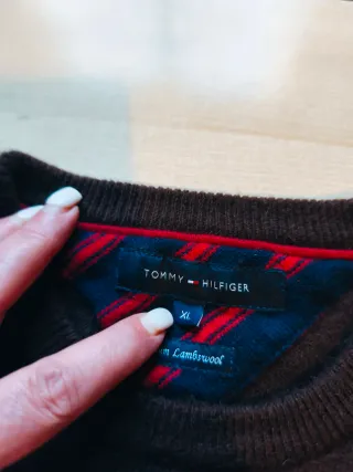 Maglione Tommy Hilfiger Marrone a Manica Lunga