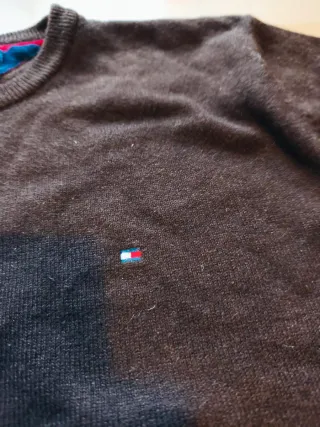 Maglione Tommy Hilfiger Marrone a Manica Lunga