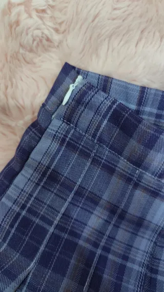 Falda Plisada Morada y Azul Nueva.