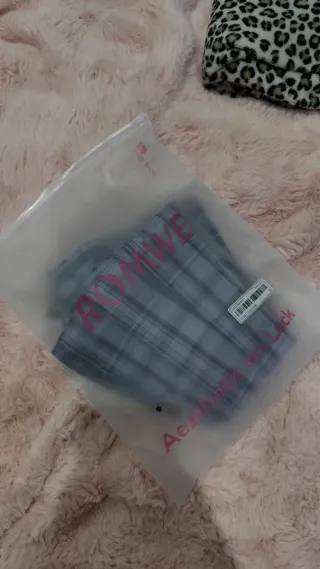 Falda Plisada Morada y Azul Nueva.