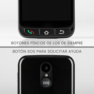 SPC Zeus 4G Pro + Custodia | Smartphone di facile utilizzo per anziani