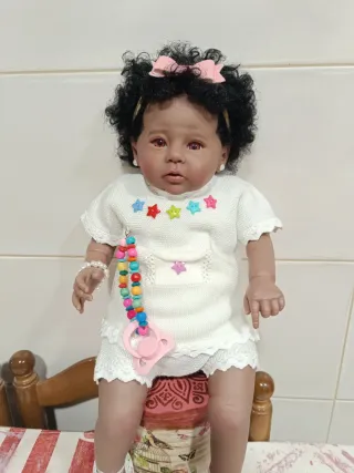 Muñeca Reborn Bebé Afroamericana 53cm