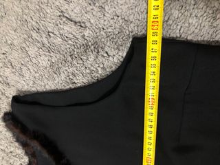 Abito lungo nero con pelliccia taglia 46