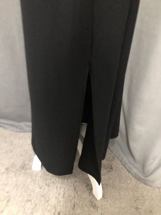 Abito lungo nero con pelliccia taglia 46