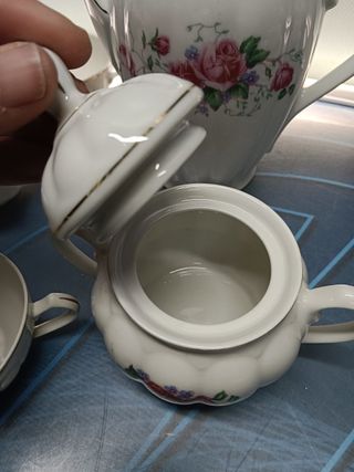 Set da caffè o tè in porcellana, SANTA CLARA, riflessi, set di 6 tazze