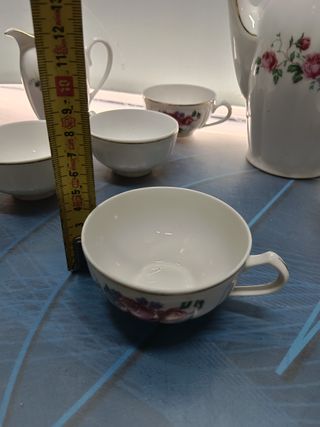 Set da caffè o tè in porcellana, SANTA CLARA, riflessi, set di 6 tazze