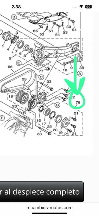 Piñón TMAX 530 Completo