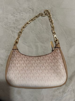 Bolso Michael Kors Beige y Blanco poco uso