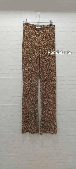Pantalón Mango Estampado Flores Talla S