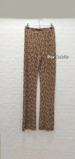 Pantalón Mango Estampado Flores Talla S