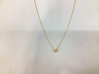 collar oro 18k con piedra con diamante de laboratorio 20cm