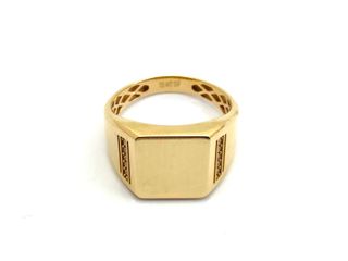 sello oro 18k con piedra con circonita t. 24 (20,38 mm)