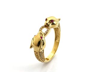 sortija oro 18k con piedra con circonita