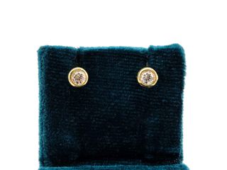 pendientes oro 18k con piedra con circonita