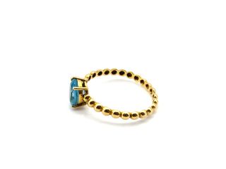 anillo oro 18k con piedra con circonita