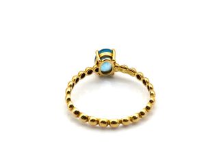 anillo oro 18k con piedra con circonita