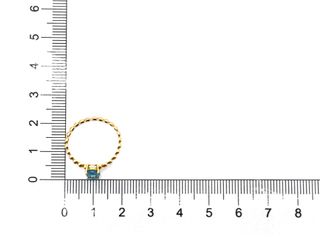 anillo oro 18k con piedra con circonita