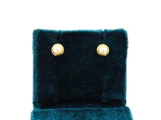 pendientes oro 18k con piedra con perla