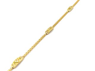 pulsera oro 18k con piedra con circonita