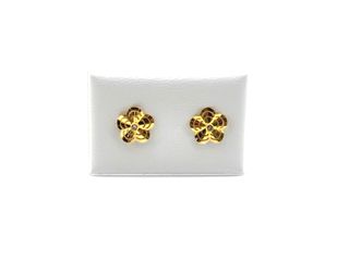 pendientes oro 18k con piedra con circonita