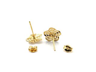 pendientes oro 18k con piedra con circonita