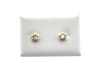 pendientes oro 18k con piedra con circonita