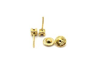 pendientes oro 18k con piedra con circonita