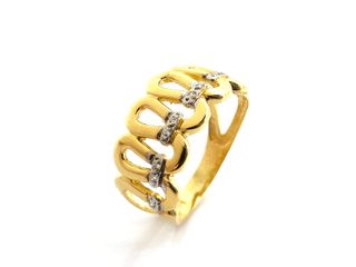 anillo oro 18k con piedra con circonita