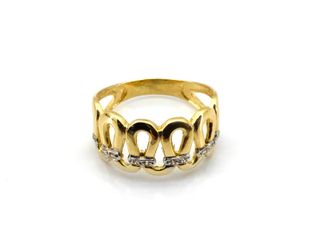 anillo oro 18k con piedra con circonita