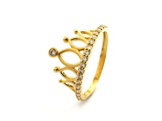 anillo oro 18k con piedra con circonita