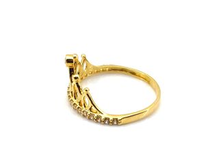 anillo oro 18k con piedra con circonita
