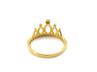 anillo oro 18k con piedra con circonita