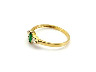 anillo oro 18k con piedra con circonita