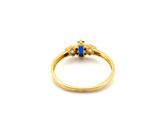 anillo oro 18k con piedra con circonita