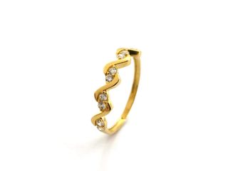 anillo oro 18k con piedra con circonita