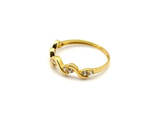 anillo oro 18k con piedra con circonita