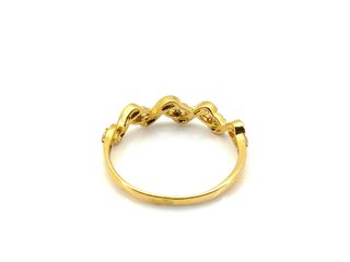 anillo oro 18k con piedra con circonita
