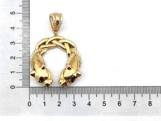 colgante oro 18k con piedra con circonita