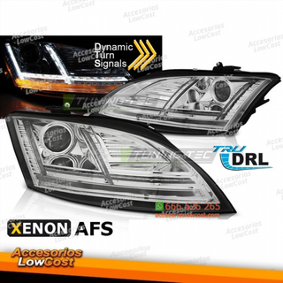 FAROS DE XENÓN LED DRL CROMADOS SEQ se adapta a A