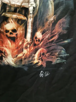 Camiseta motero calaveras Brilla en la oscuridad