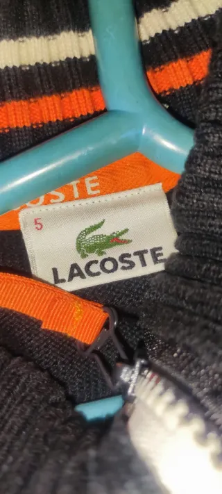 Sudadera M Lacoste Negra Naranja