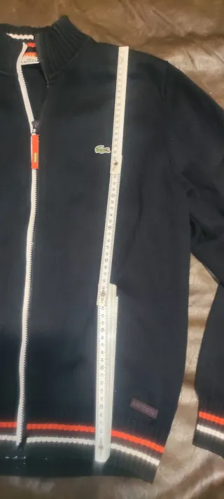 Sudadera M Lacoste Negra Naranja