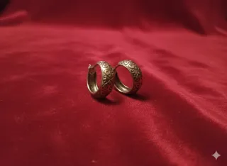 Pendientes Aro Vintage con Grabado Detallado