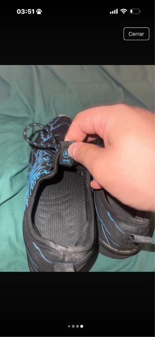 Zapatillas chico negras y azules