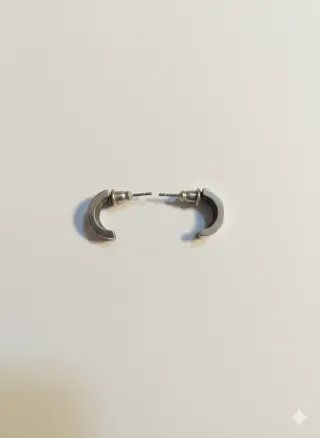 Pendientes Aro Pequeños Granates Plateados