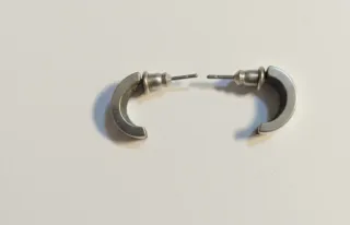 Pendientes Aro Pequeños Granates Plateados