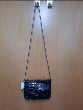 Bolso fiesta lentejuelas negro sin estrenar