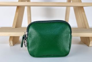 Monedero con Cremallera de Piel Genuina - Italy