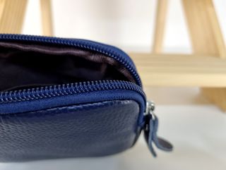 Monedero con Cremallera de Piel Genuina - Italy