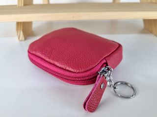 Monedero con Cremallera de Piel Genuina - Italy